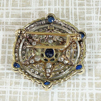 Starry Sapphire & Diamond Retro Brooch