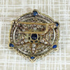 Starry Sapphire & Diamond Retro Brooch