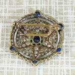 Starry Sapphire & Diamond Retro Brooch