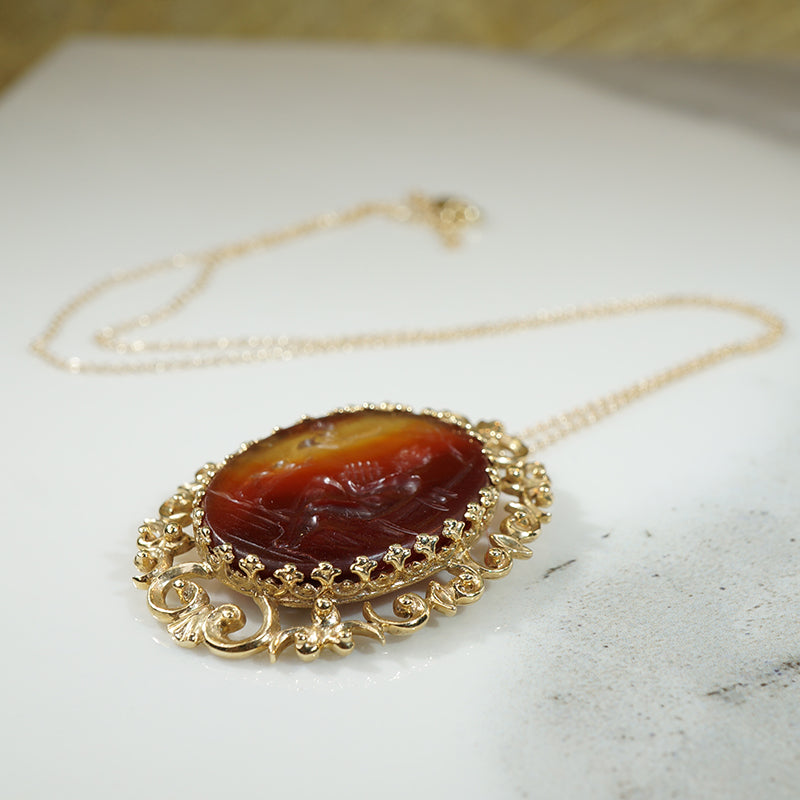 Carnelian Intaglio Pendant of Pan