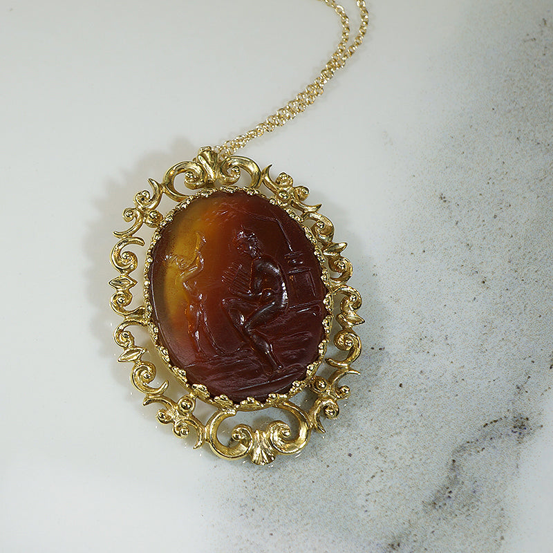 Carnelian Intaglio Pendant of Pan