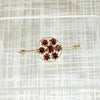 Flower Garnet Cluster in 14k Gold Brooch