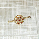 Flower Garnet Cluster in 14k Gold Brooch