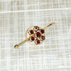 Flower Garnet Cluster in 14k Gold Brooch
