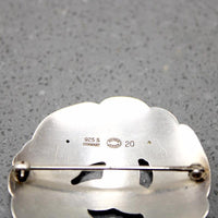 Rare Georg Jenson Design 20 Silver Leaves Brooch