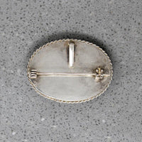 Dramatic Lapis Lazuli Brooch in 950 Silver