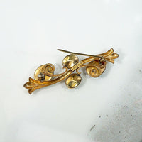 Natural Gemstone Scarab Brooch