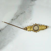 Etruscan Revival 15ct English Gold Brooch Locket