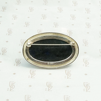 Mid Century Labradorite Brooch in Silver