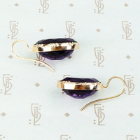 19th Century Regal Amethyst Drop Earrings
