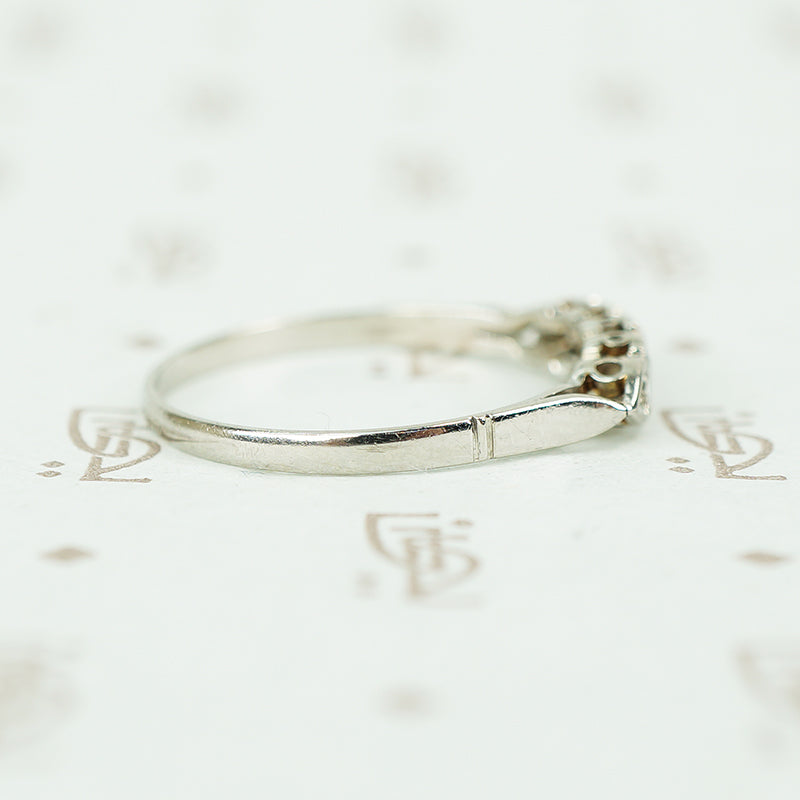 Fancy Vintage Platinum Diamond Band