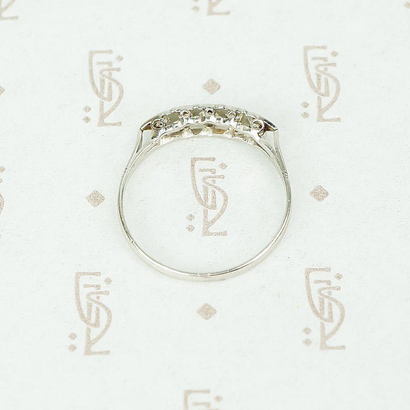 Fancy Vintage Platinum Diamond Band