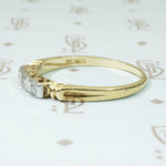 1940's Palladium and 14k Diamond Band