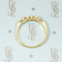 1940's Palladium and 14k Diamond Band