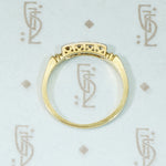 1940's Palladium and 14k Diamond Band