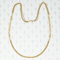 Long gold panel chain