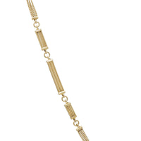 Long gold panel chain detail