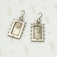 19th Century Silver and Rose Gold Flower Earrings
