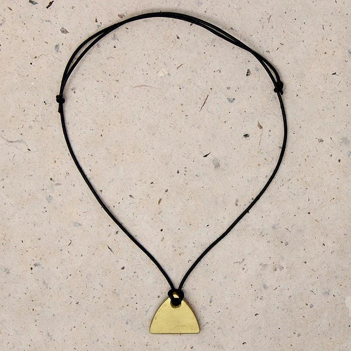 The Parabola Necklace in Brass 