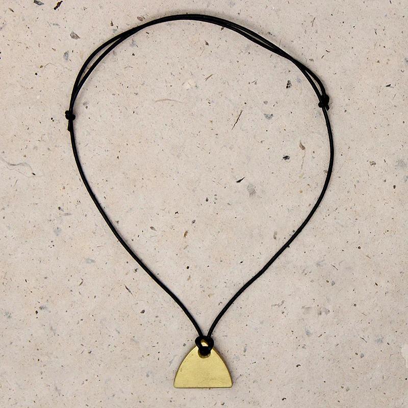 The Parabola Necklace in Brass 