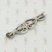 Rare Art Nouveau Sterling and Paste Barrette