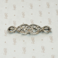 Rare Art Nouveau Sterling and Paste Barrette