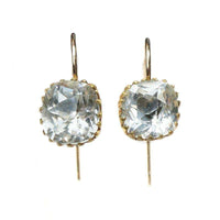 Antique Old Mine Cut Paste Drop Earrings