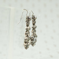 Early Floral Paste Earrings in Silver
