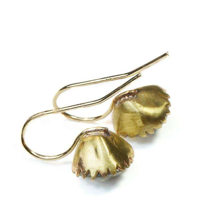 Antique Old Mine Cut Paste Drop Earrings