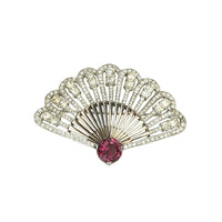 Large signed sterling silver reja brooch vintage 1940s