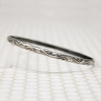 The Patterned Silver Bangle from Allie B.
