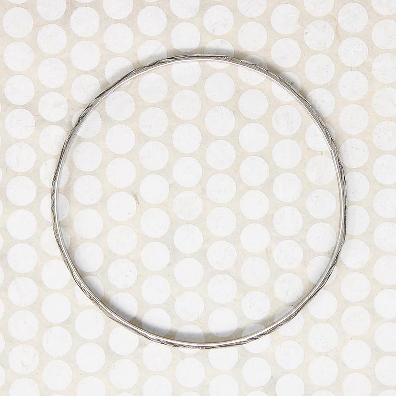 The Patterned Silver Bangle from Allie B.