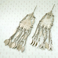 Exceptional Fire Gilded Silver Turkmen Earrings