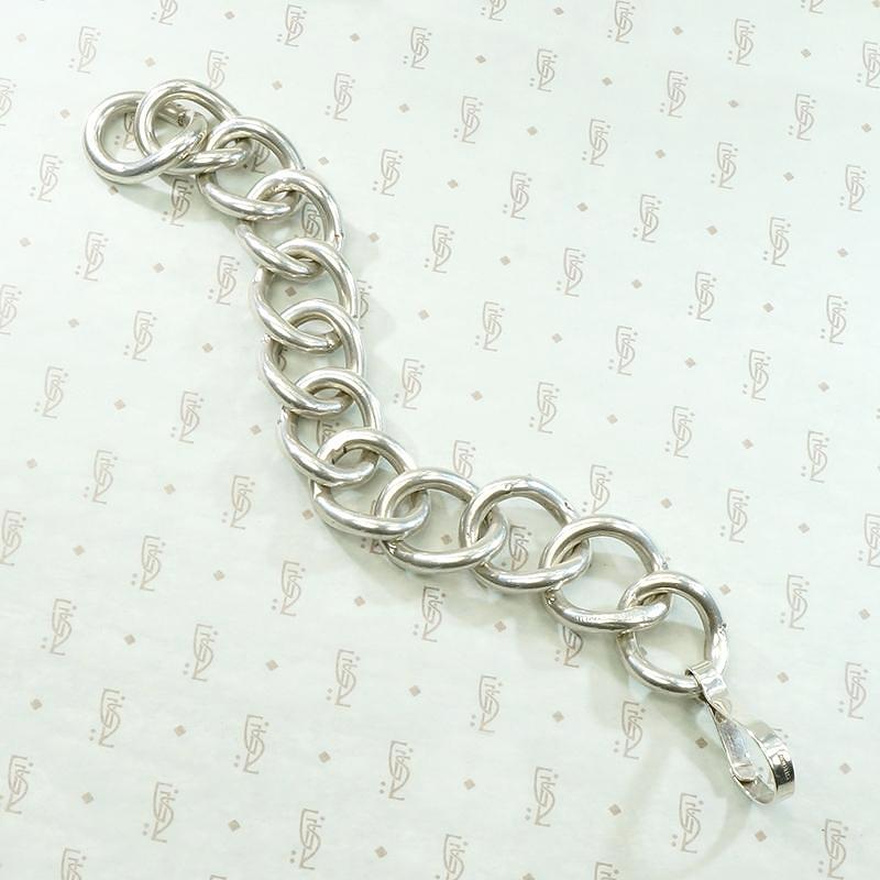 Oversized Sterling Silver Cable Link Bracelet