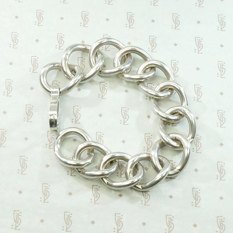 Oversized Sterling Silver Cable Link Bracelet