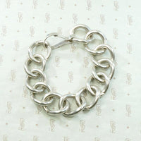 Oversized Sterling Silver Cable Link Bracelet