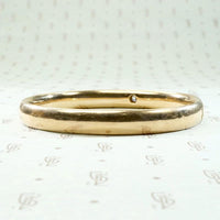Diamond Set Gold Hinged Victorian Bangle
