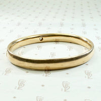 Diamond Set Gold Hinged Victorian Bangle