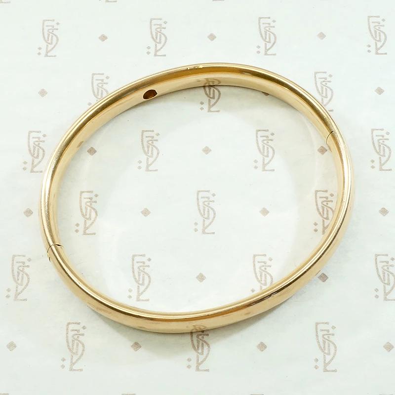 Diamond Set Gold Hinged Victorian Bangle