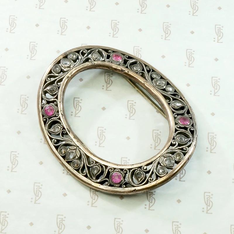 Regency Era Gold & Silver Buckle with Sapphires