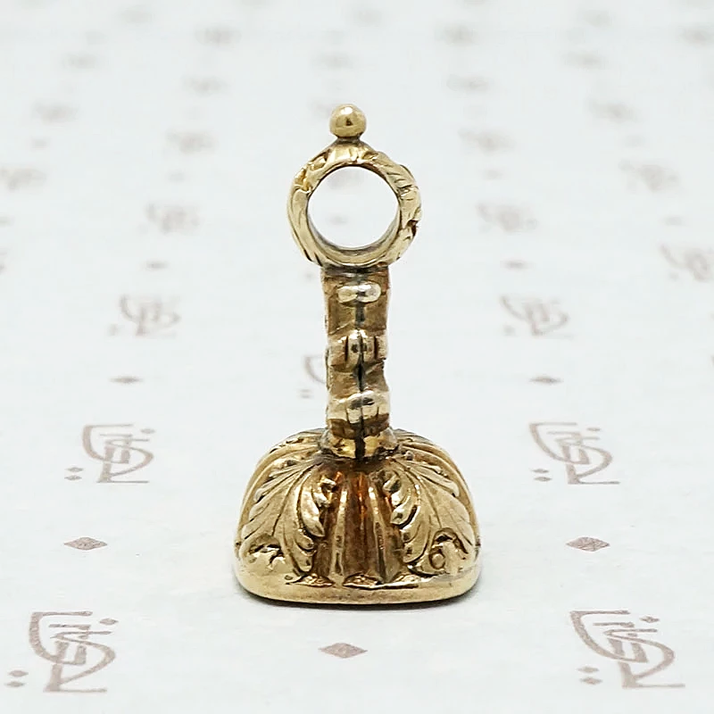An All Seeing Eye Fob Seal Chalcedony in 15k gold