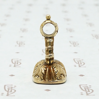 An All Seeing Eye Fob Seal Chalcedony in 15k gold