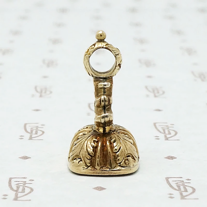 An All Seeing Eye Fob Seal Chalcedony in 15k gold