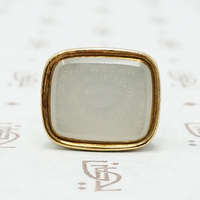 An All Seeing Eye Fob Seal Chalcedony in 15k gold