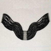 Edwardian Jet and Silver Collar ChokerEdwardian Jet and Silver Collar Choker
