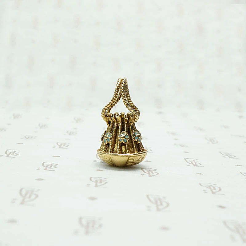Darling Victorian Draw String Purse Charm