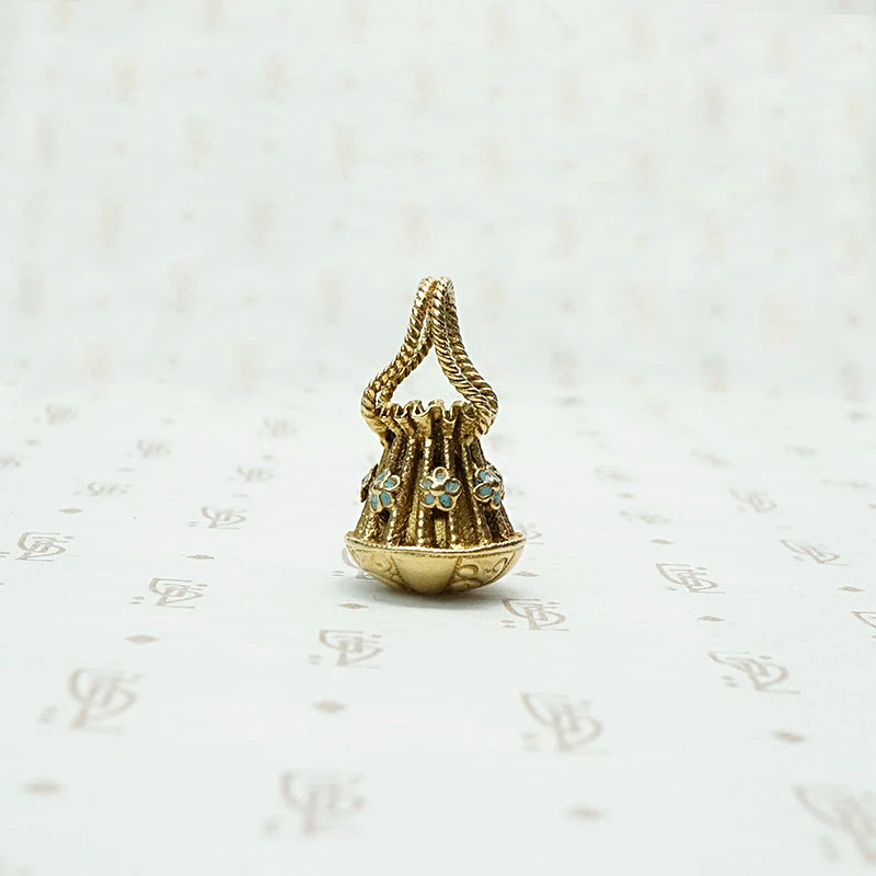 Darling Victorian Draw String Purse Charm