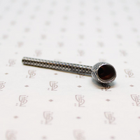 Tiny Niello Silver Pipe Russia Circa 1900