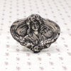 Art Nouveau Brooch with Long Haired Lady