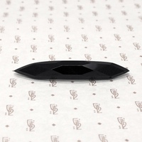 Faceted Black Glass Victorian Bar Pin